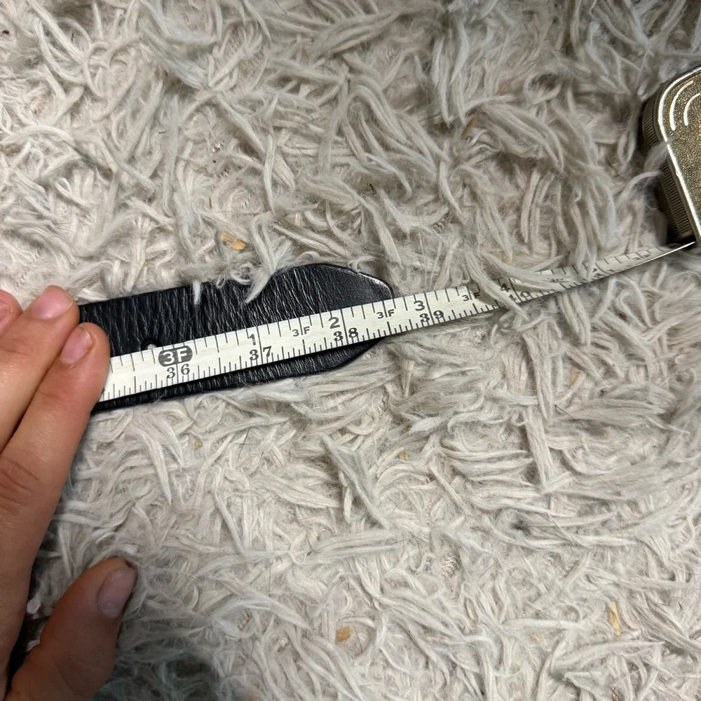 Women’s Small Black Leather Rebecca Minkoff Chain Belt. Good Condition. - Picture 2 of 5
